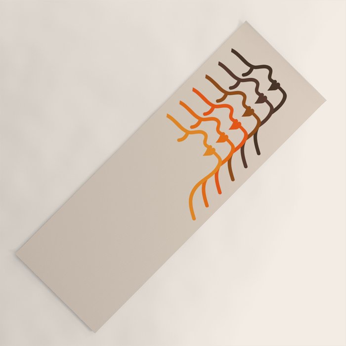 Golden Silhouettes Yoga Mat Gallery Image 1