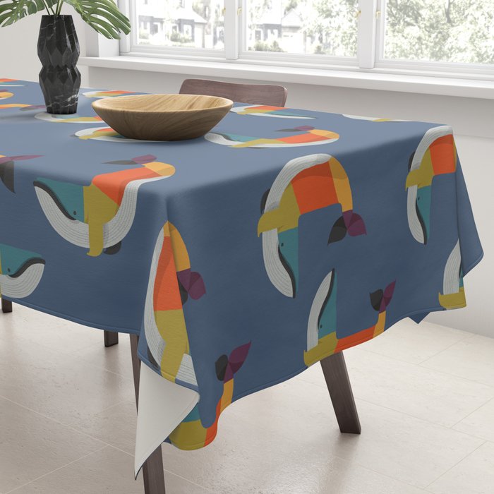 Blue Whale Tablecloth Gallery Image 3