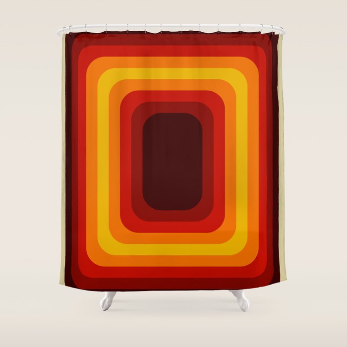 Retro Design 01 Shower Curtain Gallery Image 1