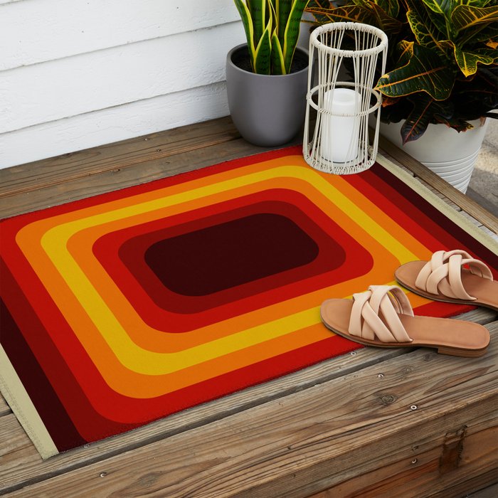 Retro Design 01 Outdoor Rug Gallery Image 2