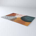 Abstract Watercolor Terracotta, Green & Blush Pink Art Print By LandSartprints Rug Gallery Image 3