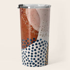 Abstract Watercolor Terracotta, Green & Blush Pink Art Print By LandSartprints Travel Mug Gallery Image 3