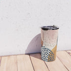 Abstract Watercolor Terracotta, Green & Blush Pink Art Print By LandSartprints Travel Mug Gallery Image 4