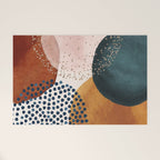 Abstract Watercolor Terracotta, Green & Blush Pink Art Print By LandSartprints Welcome Mat Gallery Image 1
