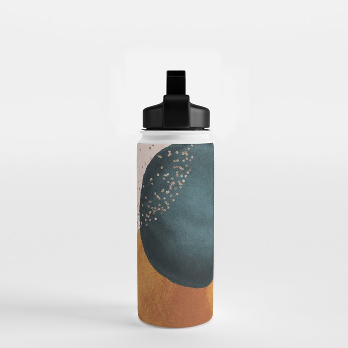 Abstract Watercolor Terracotta, Green & Blush Pink Art Print By LandSartprints Water Bottle Gallery Image 2