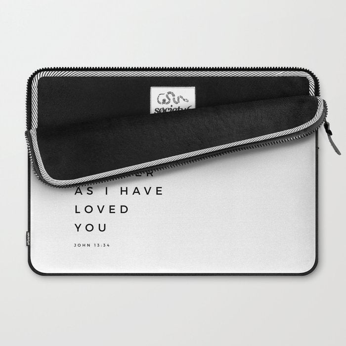 Love One Another As I Have Loved You John 13 34 Bible Verse Scripture Wall Art Christian Quote Laptop Sleeve Gallery Image 2