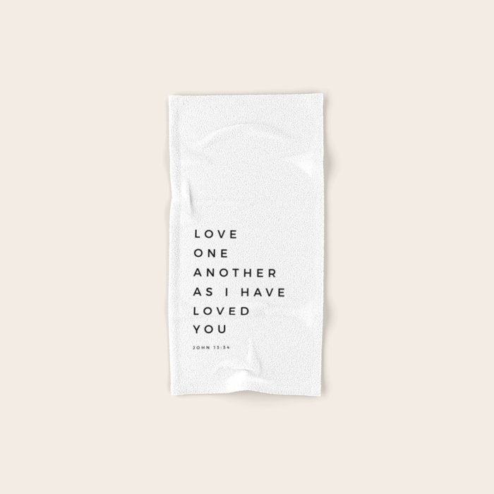 Love One Another As I Have Loved You John 13 34 Bible Verse Scripture Wall Art Christian Quote Bath Towel Gallery Image 1