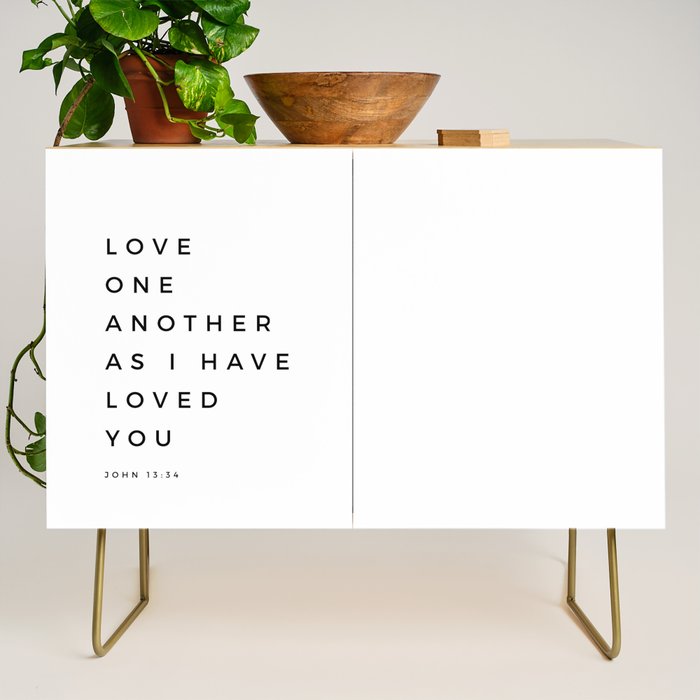 Love One Another As I Have Loved You John 13 34 Bible Verse Scripture Wall Art Christian Quote Credenza Gallery Image 1