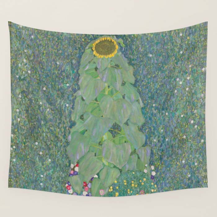Sunflower (Sonnenblume) by Gustav Klimt Wall Tapestry Gallery Image 4