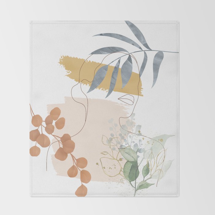 Line in Nature II Throw Blanket Gallery Image 2