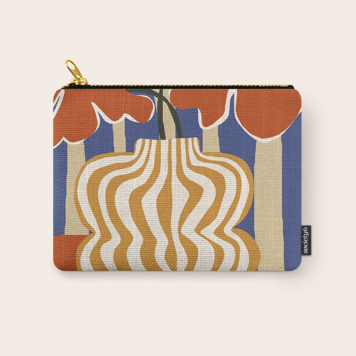 Holiday Stripe flower vase Carry All Pouch Gallery Image 1