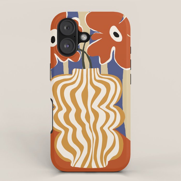 Holiday Stripe flower vase iPhone Case Gallery Image 1
