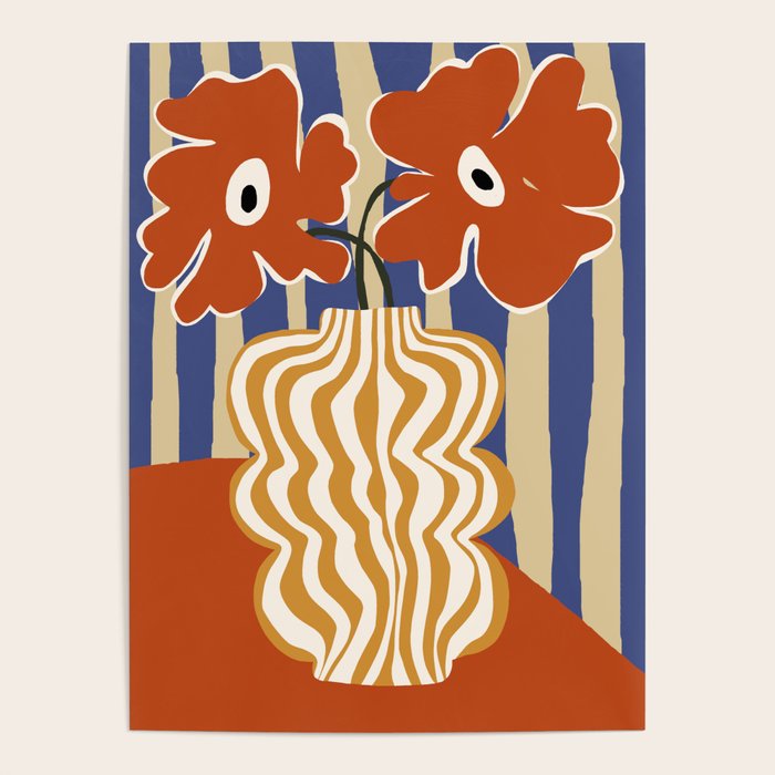 Holiday Stripe flower vase Poster Gallery Image 4