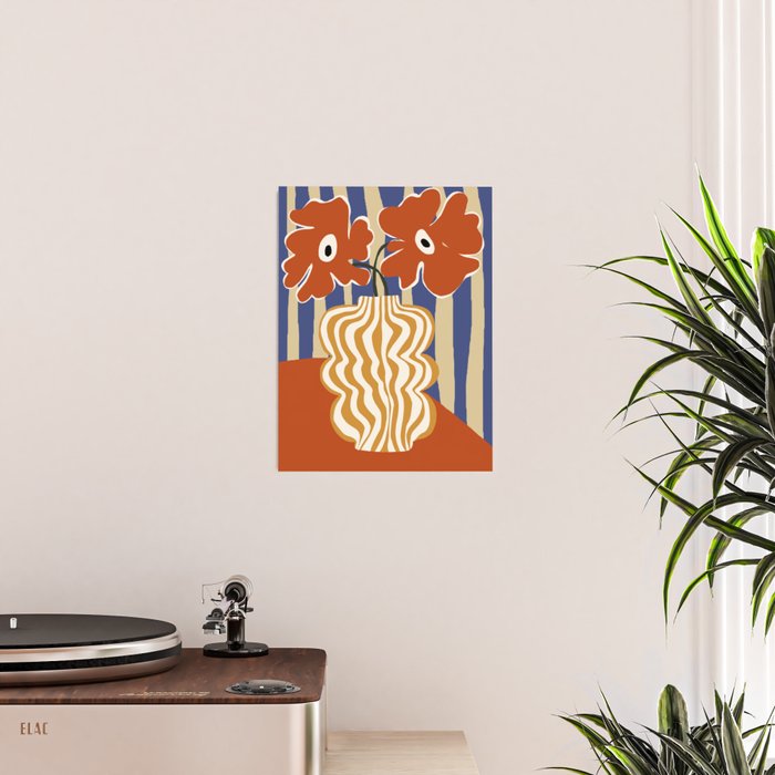 Holiday Stripe flower vase Poster Gallery Image 2