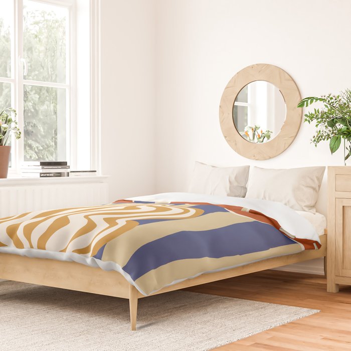 Holiday Stripe flower vase Duvet Cover Gallery Image 2