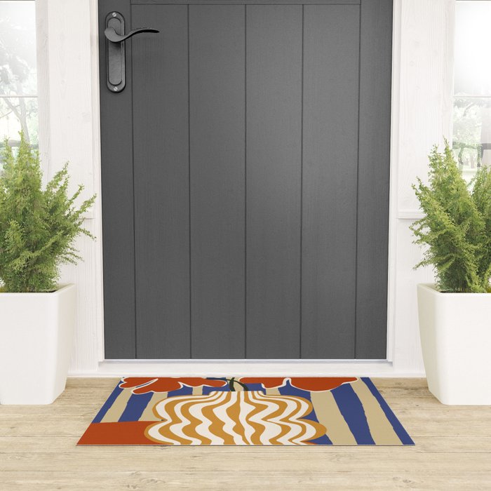 Holiday Stripe flower vase Welcome Mat Gallery Image 3