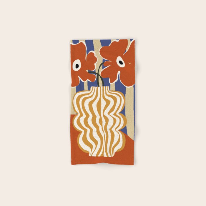 Holiday Stripe flower vase Bath Towel Gallery Image 1