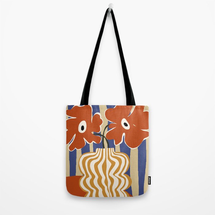 Holiday Stripe flower vase Tote Bag Gallery Image 2