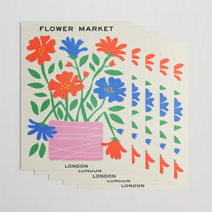 Flower Market 01: London Wrapping Paper Gallery Image 3