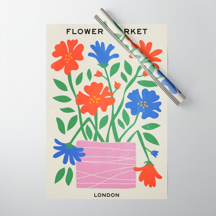Flower Market 01: London Wrapping Paper Gallery Image 1