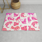 Cat Positions - Pink OmbrÃ© Palette Rug Gallery Image 1