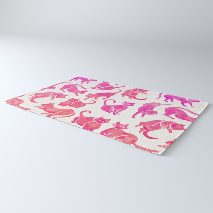 Cat Positions - Pink OmbrÃ© Palette Rug Gallery Image 3