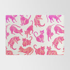 Cat Positions - Pink OmbrÃ© Palette Rug Gallery Image 2
