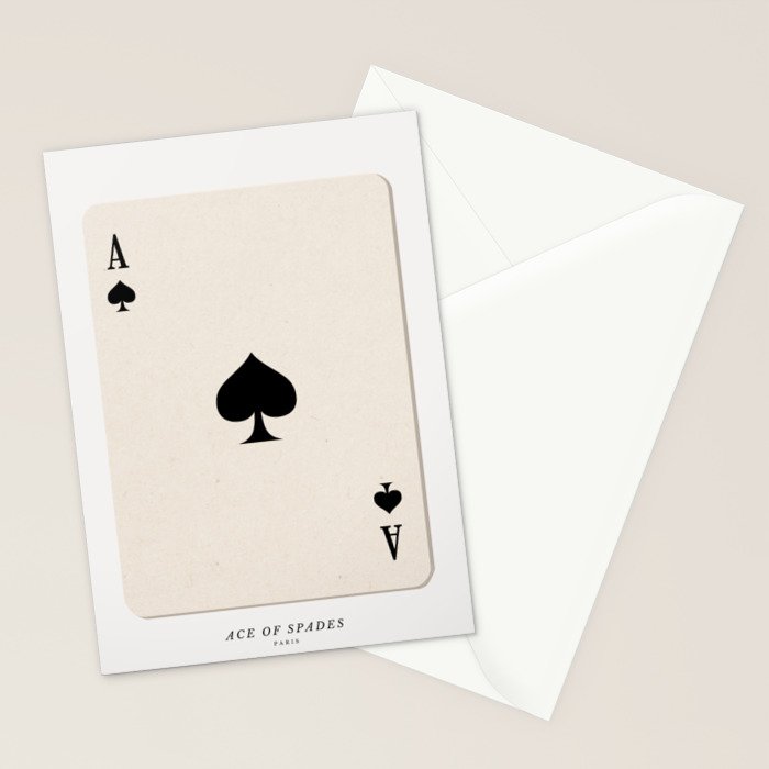 Ace of Spades Playing Card Art Print Trendy Stationery Card Gallery Image 2