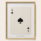 Ace of Spades Playing Card Art Print Trendy Serving Tray Gallery Image 1