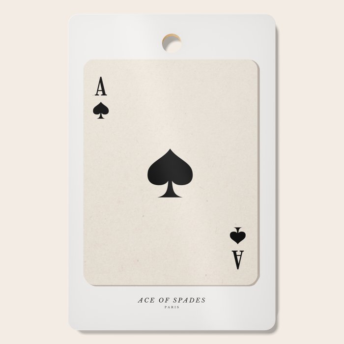 Ace of Spades Playing Card Art Print Trendy Cutting Board Gallery Image 1