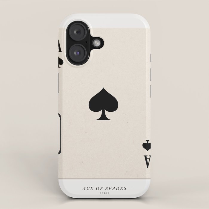 Ace of Spades Playing Card Art Print Trendy iPhone Case Gallery Image 1