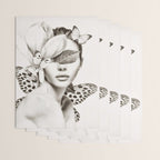 PORTRAIT /Woman with flower and butterflies Wrapping Paper Gallery Image 3