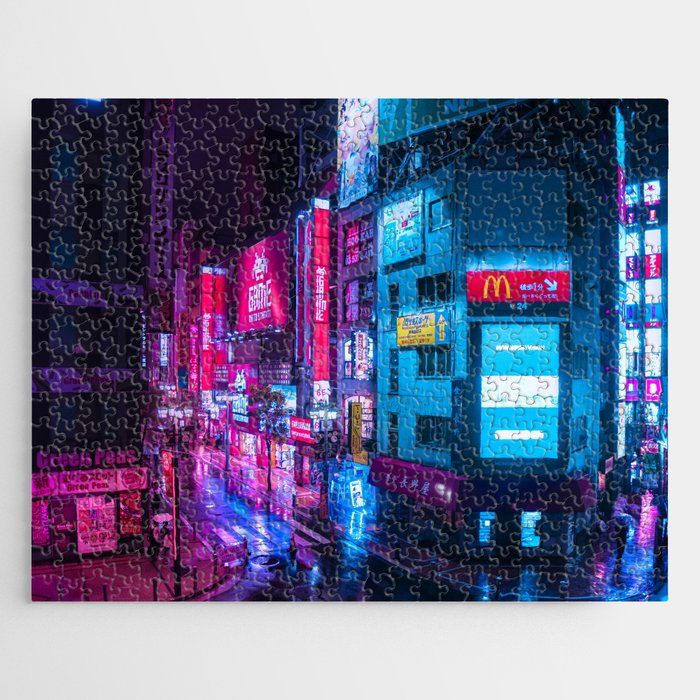 Post Apocalyptic Neon City Blues  - Tokyo Jigsaw Puzzle Gallery Image 1