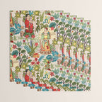 Frida's CoyoacÃ¡n Mexican Garden of Casa Azul Lush Tropical  floral painting Wrapping Paper Gallery Image 3