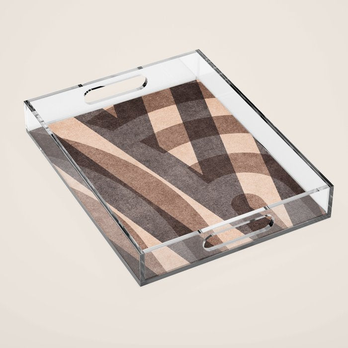 ABSTRACT ALPHABET / Decorative M Acrylic Tray Gallery Image 1