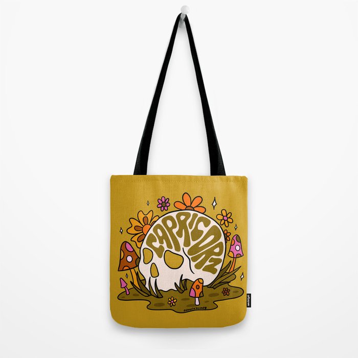Capricorn Skull Tote Bag Gallery Image 2