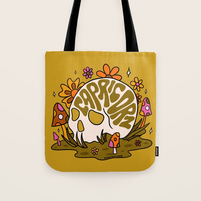 Capricorn Skull Tote Bag Gallery Image 1
