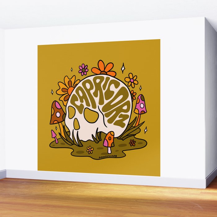 Capricorn Skull Wall Mural Gallery Image 2