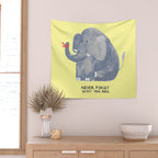 Elephant never forgets Wall Tapestry Gallery Image 2