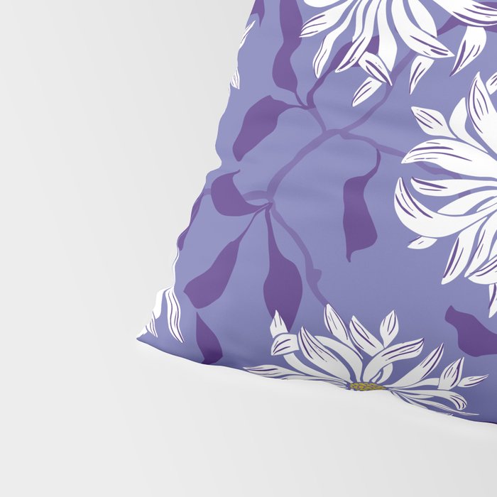 Very peri chrysanthemums Pillow Sham Gallery Image 4