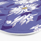 Very peri chrysanthemums Bath Mat Gallery Image 3