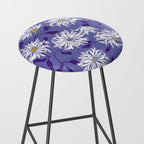 Very peri chrysanthemums Stool Gallery Image 2