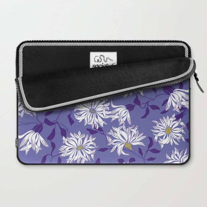 Very peri chrysanthemums Laptop Sleeve Gallery Image 2