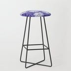 Very peri chrysanthemums Stool Gallery Image 1