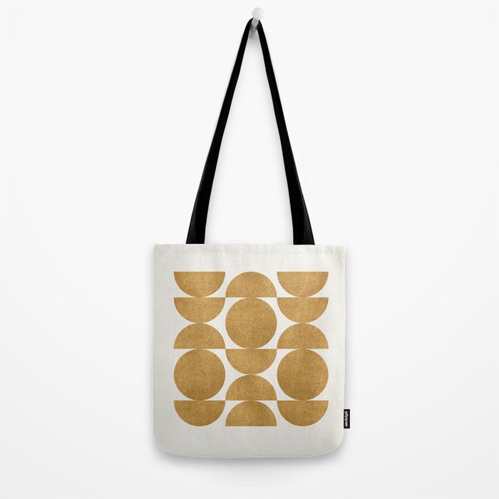 Gold Retro Scandinavian - Mid Century Modern Tote Bag Gallery Image 2