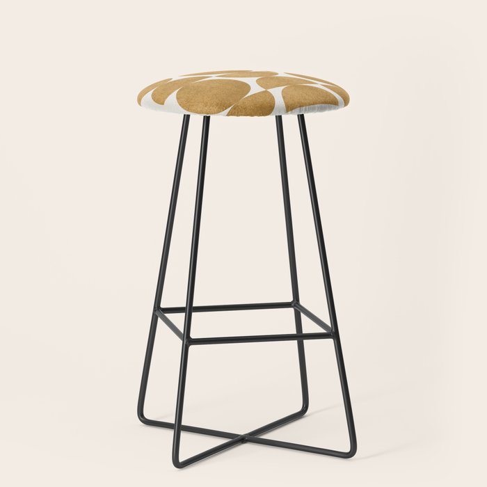 Gold Retro Scandinavian - Mid Century Modern Stool Gallery Image 1