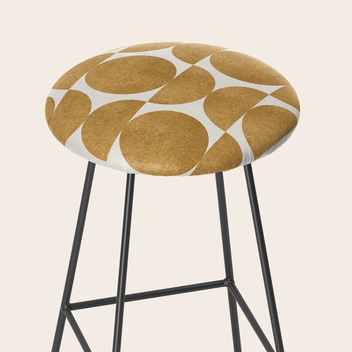 Gold Retro Scandinavian - Mid Century Modern Stool Gallery Image 2