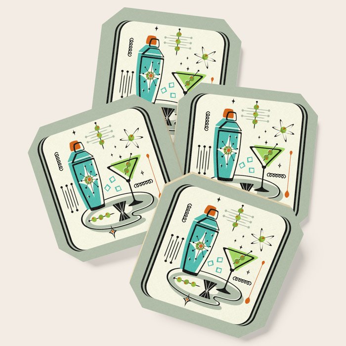 Atomic Martini ©studioxtine Coaster Gallery Image 1
