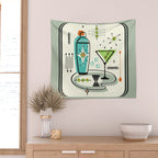 Atomic Martini ©studioxtine Wall Tapestry Gallery Image 2