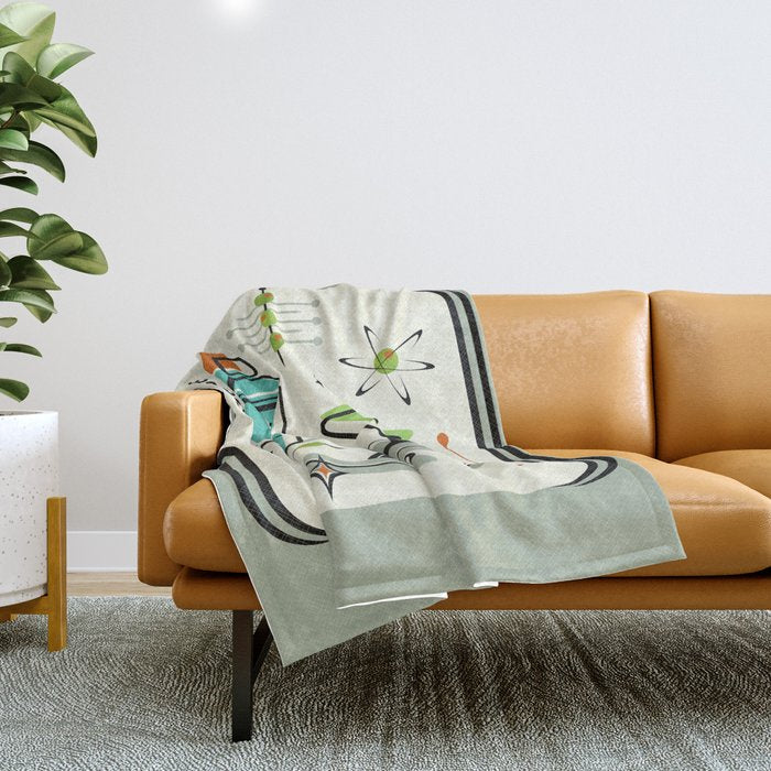 Atomic Martini ©studioxtine Throw Blanket Gallery Image 1